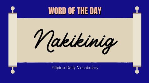 nakikinig in English .